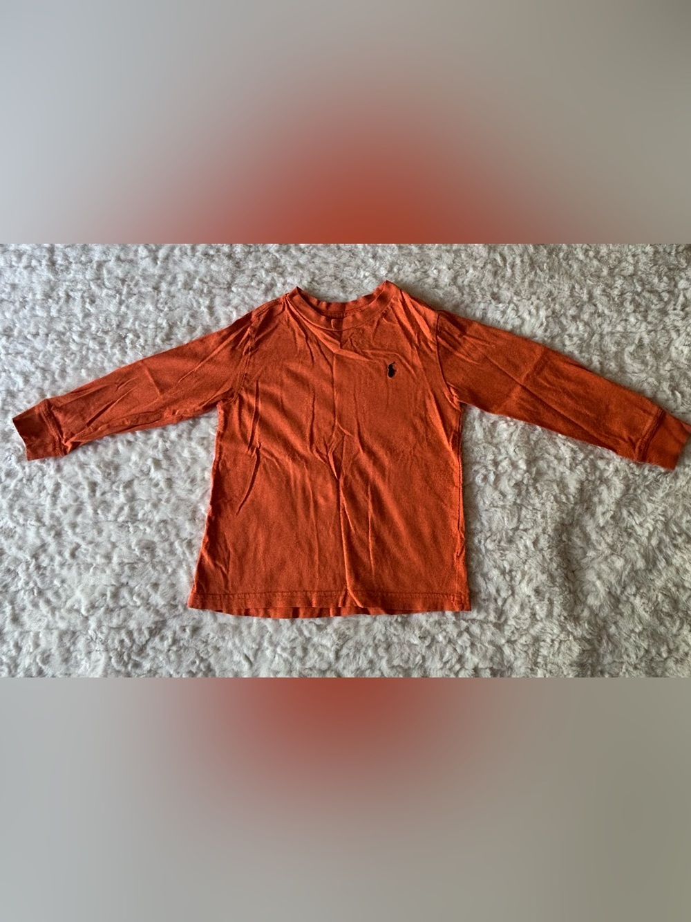 Ralph Lauren Orange Long Sleeve Kids Tee